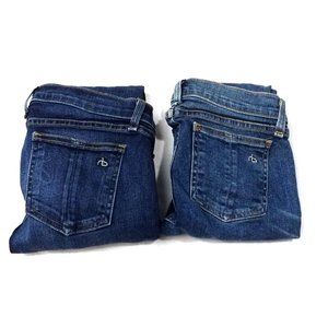 rag & bone Skinny Jeans Bundle Dark Blue Denim 24